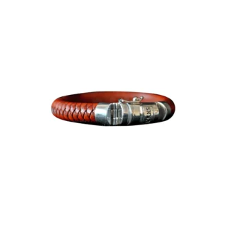 Leren armband klein cognac
