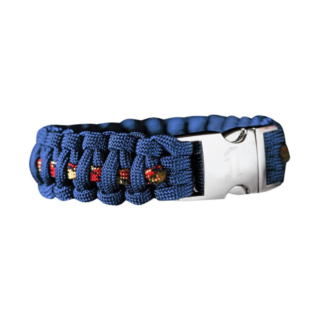 Paracord Formule 1 armband blauw met bies Nr 1