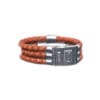 Leren armband 3Leather22 Cognac