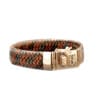 Leren armband Eric17 zwart/bruin