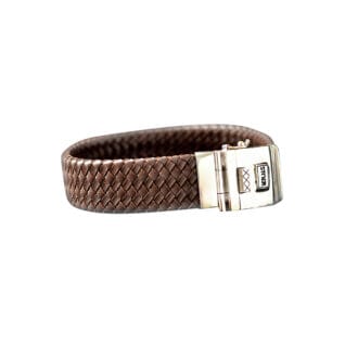 Leren armband Eric25 bruin