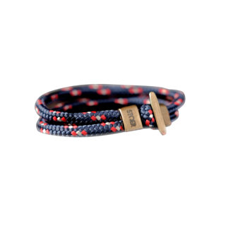 T-shackle 12mm marines donkerblauw/rood/wit STOER Bracelets