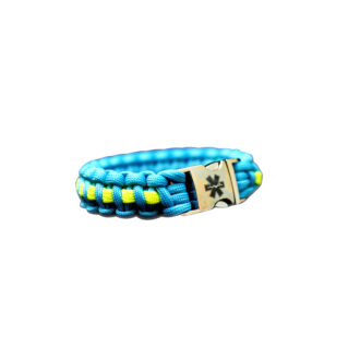 Paracord Star of life blauw/geel STOER Bracelets