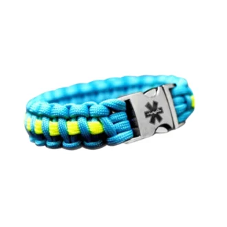 Paracord Star of life blauw/geel STOER Bracelets
