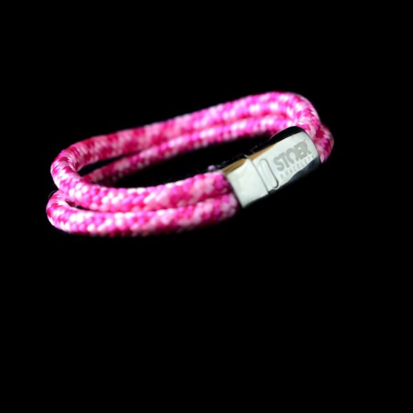 Nautic12silver Pink Ribbon double STOER Bracelets