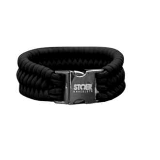 Gunmetal black fishtail paracord armband