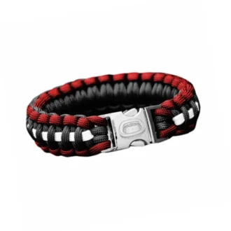 Paracord Armband De Kuip Zwart/Rood/Wit
