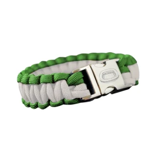 Paracord armband De Kuip groen/wit