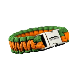 Paracord armband Nijmegen groen/oranje