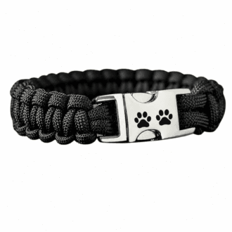 Paracord armband pootjes zwart